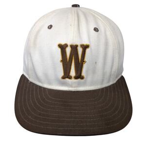 Letter W Fitted Baseball Hat Multicolor 7 1/2 Embroidered Colorblock Vintage USA